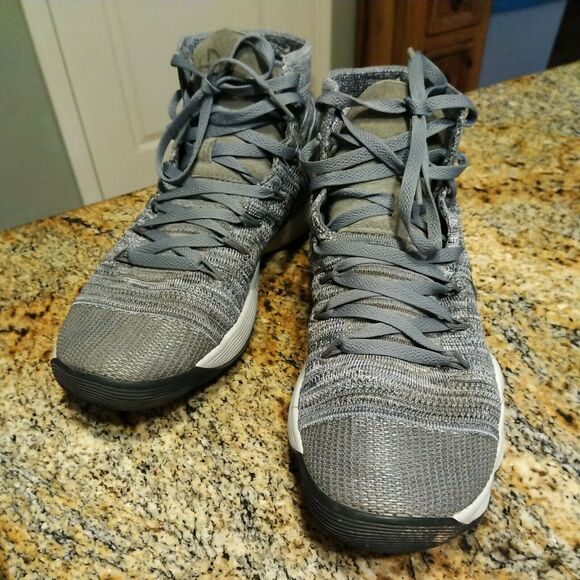 Nike Hyperdunk 2017 Flyknit Cool Gray Knit Shoes 917726-007 (Men’s Size 10.5) main image 9